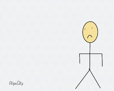 A Cartoon Of Two Stick Figures With A Wallet On Top GIF