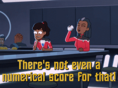 A Cartoon Of Two Women Sitting At A Bar With The Words There 'S Not Even A Numerical Score For That GIF