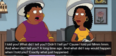 A Cartoon Of Two Women Talking To Each Other With A Caption That Says " Exactly What Just Happened " GIF