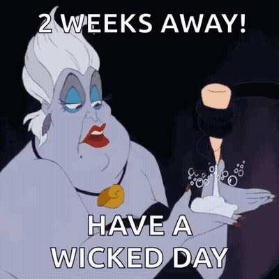 A Cartoon Of Ursula From The Little Mermaid Says Have A Wicked Day .. GIF