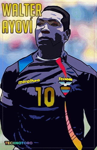 A Cartoon Of Walter Ayovi Wearing A Marathon Shirt GIF