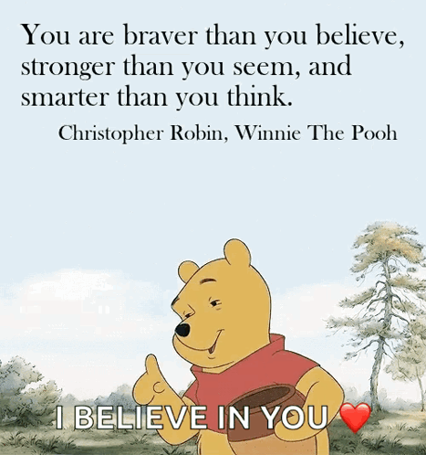 A Cartoon Of Winnie The Pooh Holding A Honey Pot With A Quote From Christopher Robin GIF