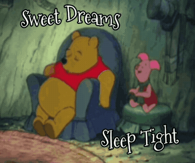 A Cartoon Of Winnie The Pooh Sleeping In A Chair GIF