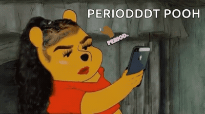 A Cartoon Of Winnie The Pooh Taking A Picture Of Herself With A Cell Phone . GIF