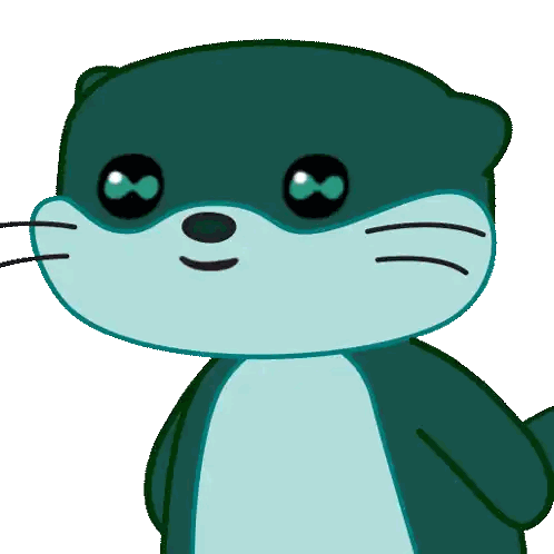 A Cartoon Otter Is Giving A Thumbs Up And The Word Yes Is On Its Chest Sticker