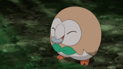 A Cartoon Owl With Its Eyes Closed And A Green Scarf Around It 'S Neck GIF