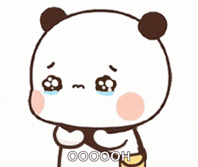 A Cartoon Panda Bear Is Crying With Tears Coming Out Of Its Eyes . GIF