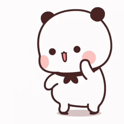 A Cartoon Panda Bear With The Words " Sila Disini " On The Bottom Right GIF