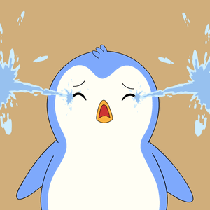 A Cartoon Penguin Is Crying With Water Coming Out Of His Eyes GIF