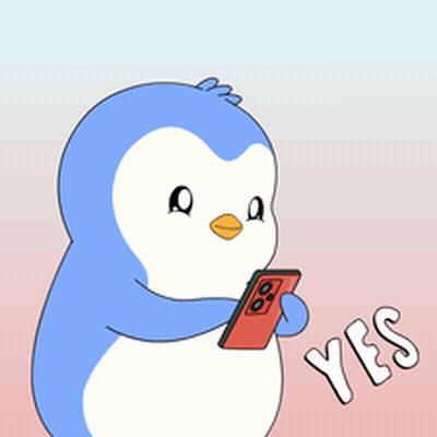 A Cartoon Penguin Is Holding A Cell Phone And Says Yes GIF