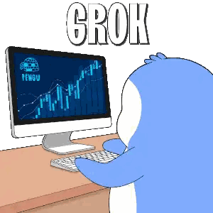 A Cartoon Penguin Is Looking At A Computer Screen That Says Penguin Sticker