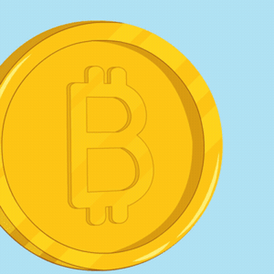 A Cartoon Penguin Is Standing Next To A Gold Coin With A B On It GIF