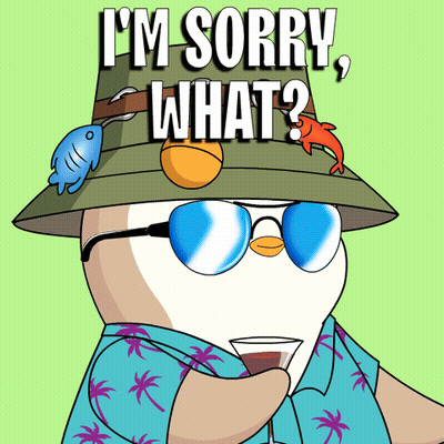 A Cartoon Penguin Wearing A Hat And Sunglasses Says " I 'M Sorry What " GIF
