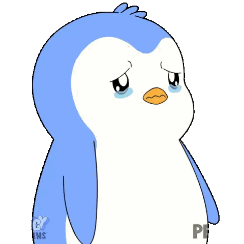 A Cartoon Penguin With A Pink Heart On Its Chest Sticker
