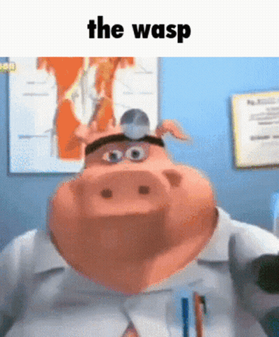 A Cartoon Pig Is Wearing A Doctor 'S Hat And Holding A Stethoscope In His Mouth . GIF