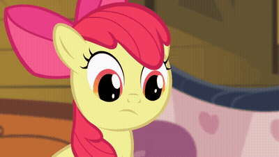 A Cartoon Pony With A Red Mane And Pink Ears Looks Angry GIF
