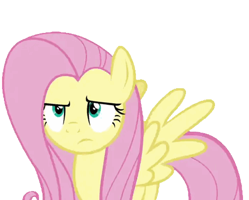 A Cartoon Pony With Pink Hair And Yellow Wings Looks Sad Sticker