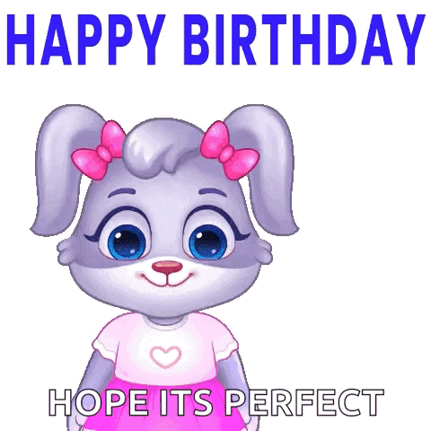 A Cartoon Rabbit Is Holding A Bouquet Of Flowers . GIF