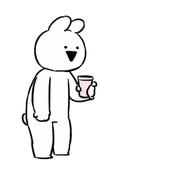 A Cartoon Rabbit Is Vomiting Pink Liquid From Its Mouth Sticker