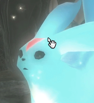A Cartoon Rabbit With A Hand Pointing To It GIF