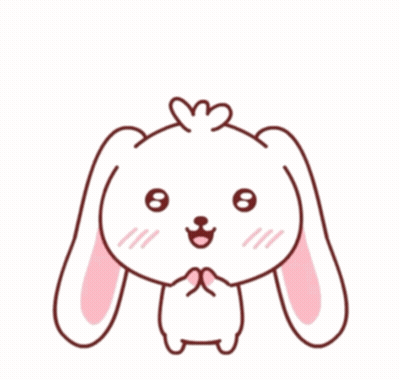 a cartoon rabbit with a heart on its head is smiling