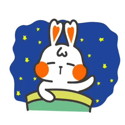 A Cartoon Rabbit With The Number 3 On Its Head Sticker