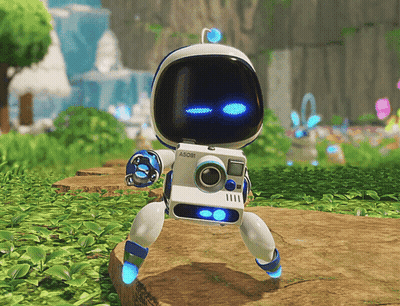 A Cartoon Robot With A Camera And The Word Assor On It 'S Head GIF