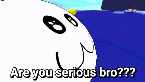 A Cartoon Says " Are You Serious Bro " In Black GIF