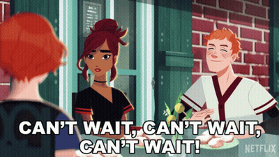 A Cartoon Says " Can 'T Wait Can 'T Wait Can 'T Wait " On The Bottom GIF
