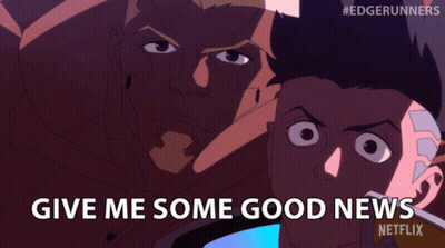 A Cartoon Says Give Me Some Good News GIF