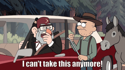 A Cartoon Says I Can 'T Take This Anymore And Shows A Man And A Horse GIF