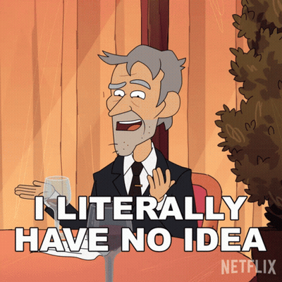 A Cartoon Says I Literally Have No Idea Netflix GIF