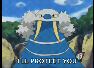 A Cartoon Says I 'Ll Protect You With A Wb Logo In The Corner GIF