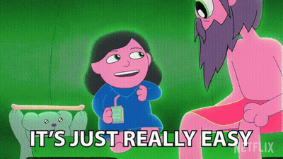 A Cartoon Says It 'S Just Really Easy On The Bottom GIF