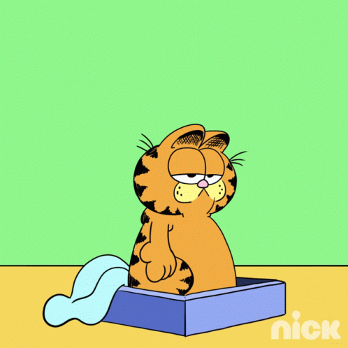 A Cartoon Says Monday Moves In A Mysterious Way And Has Garfield In A Box GIF