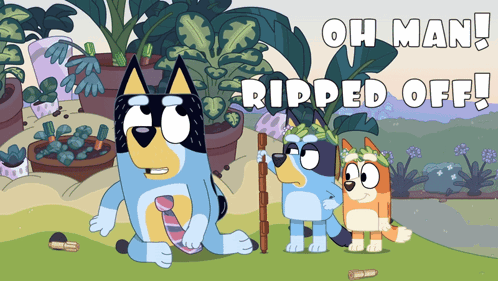 Cartoon Saying Oh Man Ripped Off GIF