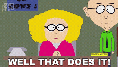 A Cartoon Says Well That Does It In Front Of A Man GIF