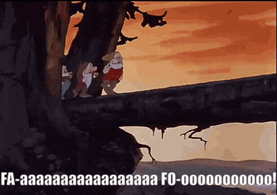 A Cartoon Scene From Snow White And The Seven Dwarfs With The Caption Fa-Aaa GIF
