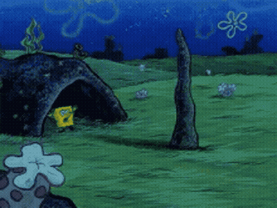 A Cartoon Scene From Spongebob Squarepants With A Sponge And A Starfish GIF