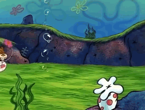 A Cartoon Scene Of Spongebob And Sandy Cheeks GIF