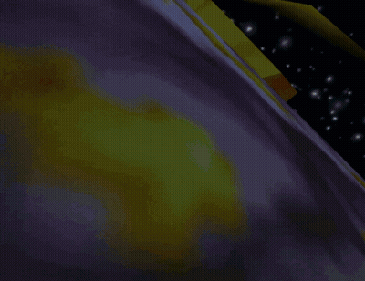 A Cartoon Scene With Bubbles Coming Out Of A Hole In A Tree Stump GIF