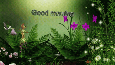 A Cartoon Scene With The Words " Good Morning " On The Bottom GIF