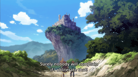 A Cartoon Scene With The Words Surely Nobody Will Complain If Obliterate That GIF