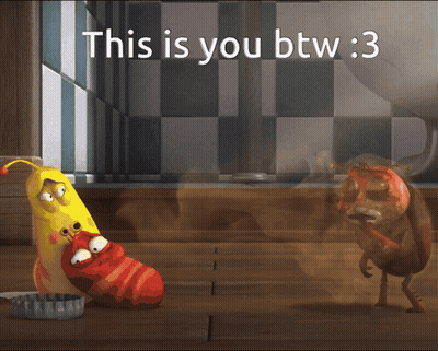 A Cartoon Scene With The Words " This Is You Btw 3 " GIF