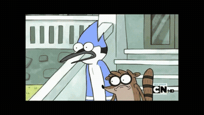 A Cartoon Show Called Regular Show Is Being Shown On Cn GIF