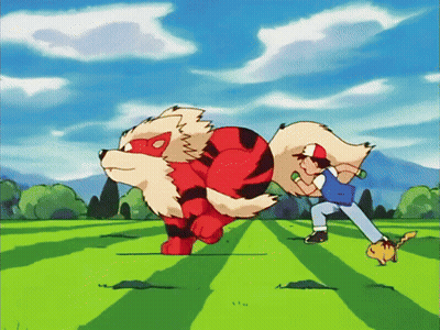 A Cartoon Shows A Man Carrying A Bag On His Back While A Dog Runs Behind Him GIF