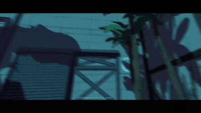 A Cartoon Shows A Shadow Of A Dinosaur And The Words " Not Representative Of Final Gameplay " At The Bottom GIF