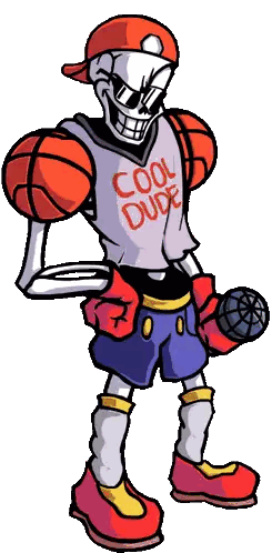 A Cartoon Skeleton Is Wearing A Shirt That Says Cool Dude And Holding A Basketball . Sticker