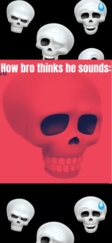 Cartoon Skull With How Bro Thinks He Sounds GIF