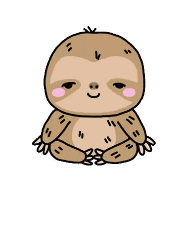 A Cartoon Sloth Says Hi With Its Hand Out Sticker